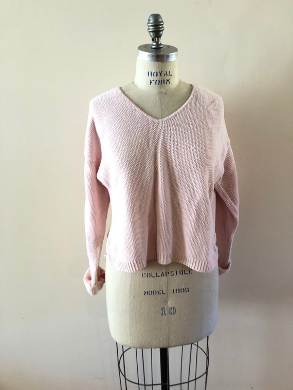 Cropped Sweater Y2k light pink sz S/M