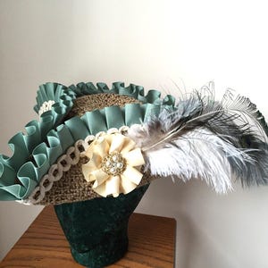 Pick your Color Straw Pirate Hat CUSTOM ORDER