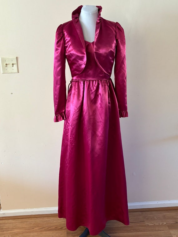 Vintage Raspberry Gown XXS 1980s formal - image 6