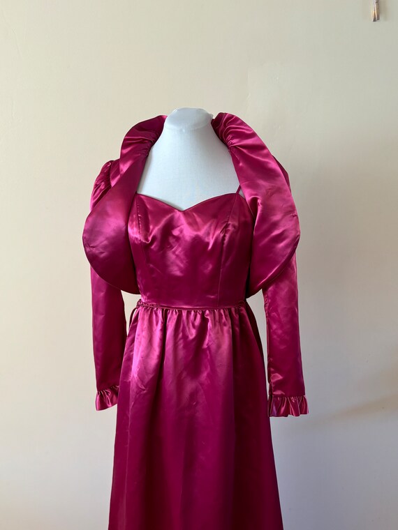 Vintage Raspberry Gown XXS 1980s formal - image 2