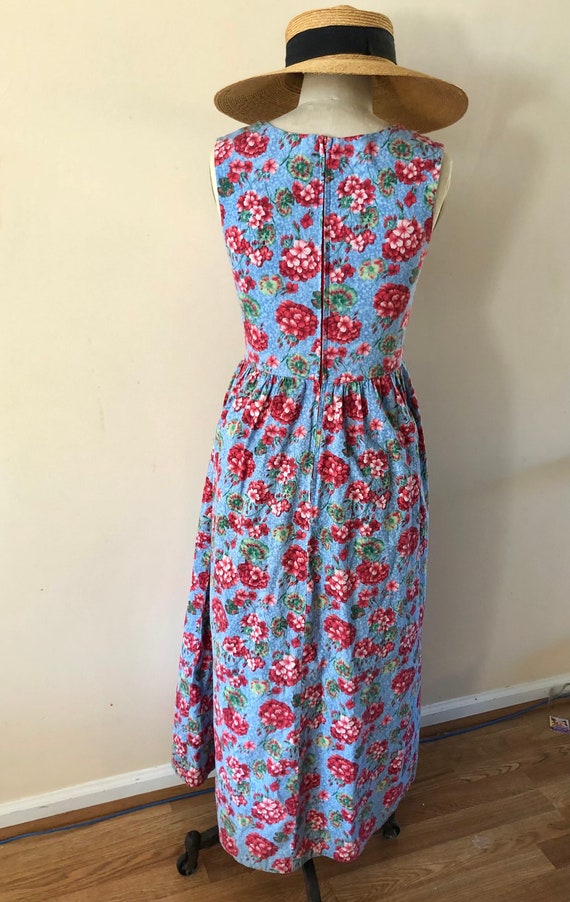 Floral maxi dress cottage core 1990s Sz Small - image 7