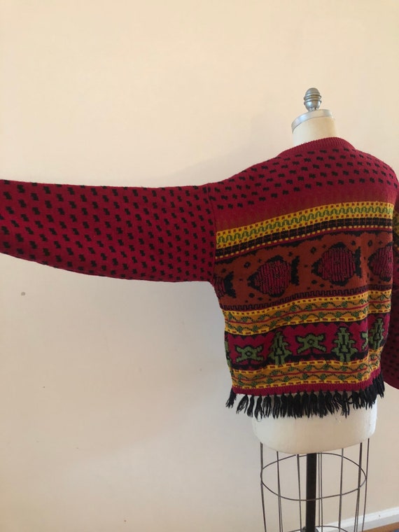 Red Fish Sweater wool size L - image 7