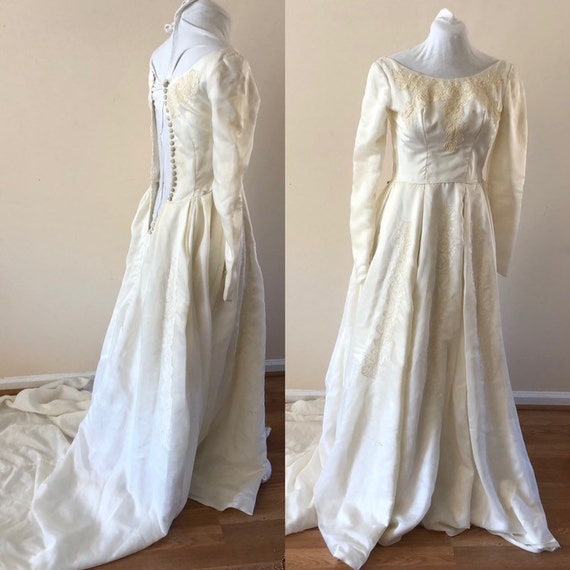 Wedding Dress Vintage With Damage For Halloween Use Or Upcycle Etsy
