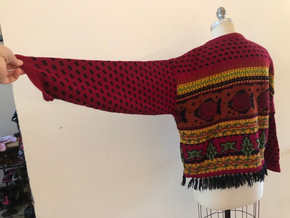 Red Fish Sweater wool size L - image 6