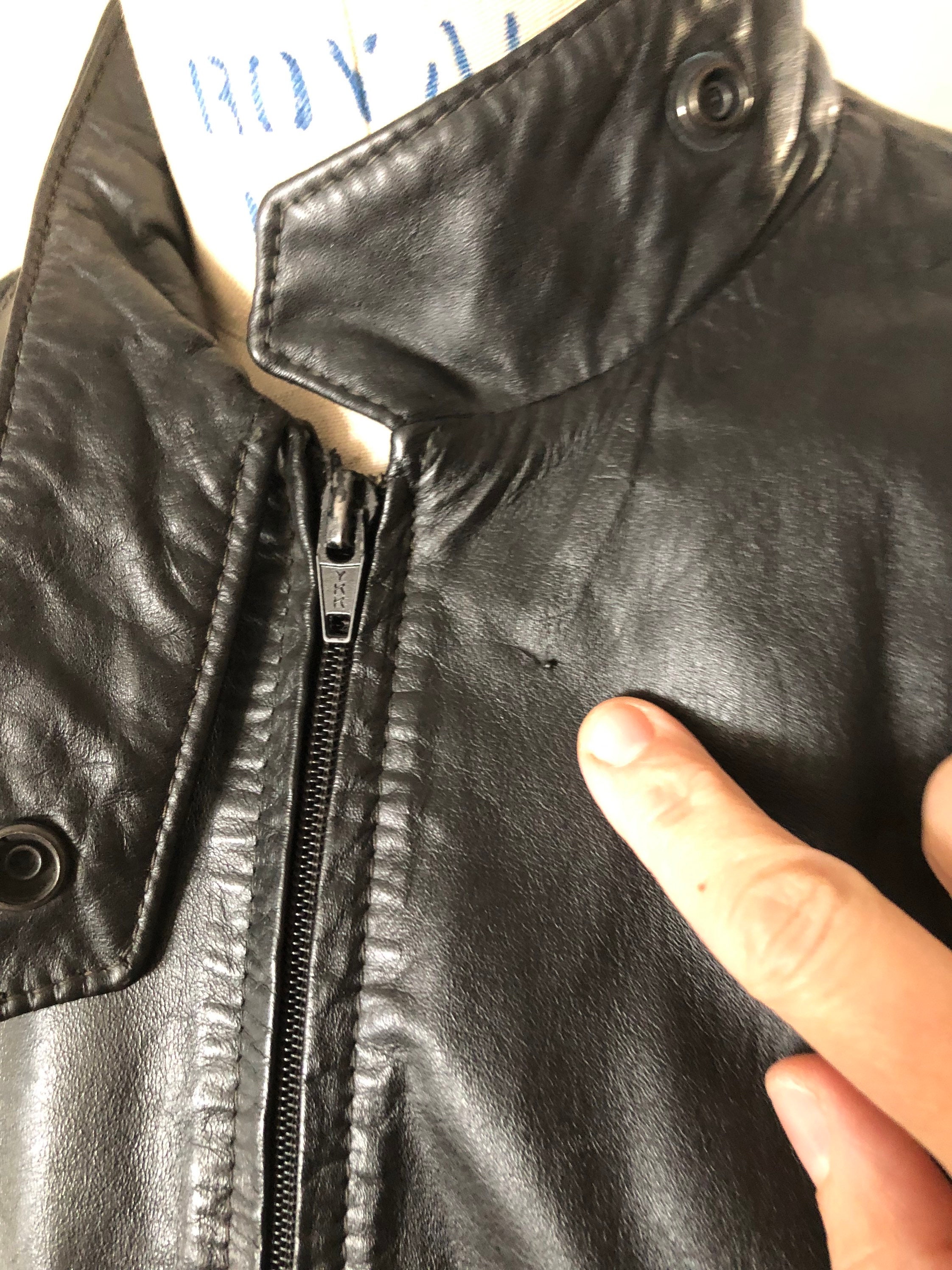 Black Leather Punk Moto Jacket Vintage 1980s Sz 7/8 - Etsy
