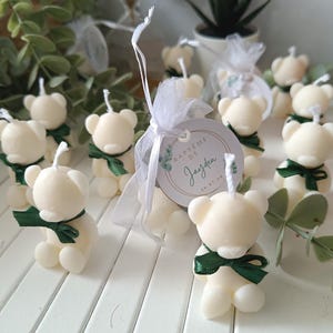 Personalized teddy bear candles | guest gifts | wedding favors | baptism | baby shower | parties | birthday | souvenir