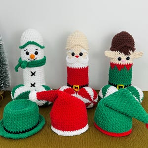DIY Christmas crochet plush set for handmade gifts