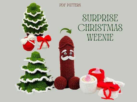 Funny Christmas Tree Crochet Pattern: Surprise Gift Amigurumi (PDF Pattern)