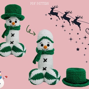 Christmas Snowman Crochet Pattern: Hidden Surprise Amigurumi (PDF Pattern)