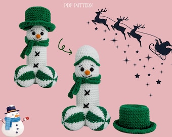 Christmas Snowman Crochet Pattern: Hidden Surprise Amigurumi (PDF Pattern)