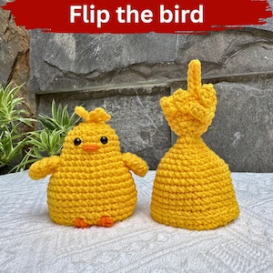 Flip the Bird Crochet Pattern: Chick Funny Amigurumi PDF