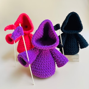 Step-by-step no-sew Halloween crochet plush guide