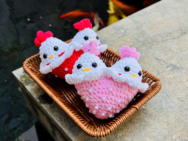 Unique and fun lovebird amigurumi crochet pattern set