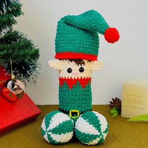 Adorable Santa, Elf, and Snowman crochet plushies