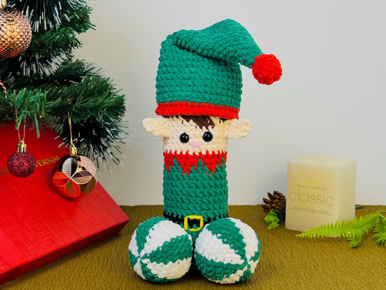 Adorable Santa, Elf, and Snowman crochet plushies