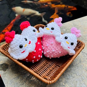 Handmade chicken heart amigurumi perfect gift idea