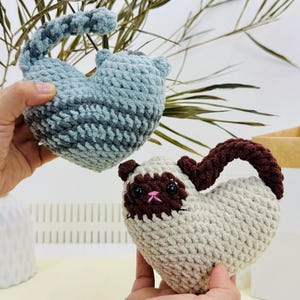 Soft and cuddly Valentine cat crochet plush tutorial