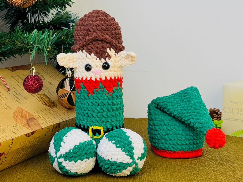 Step-by-step Christmas character crochet pattern PDF