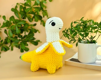 Bananasaurus Crochet Pattern: Dinosaur Plushie (PDF Pattern)