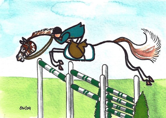 Disegni Cavalli Salto Ostacoli - Disegni HD