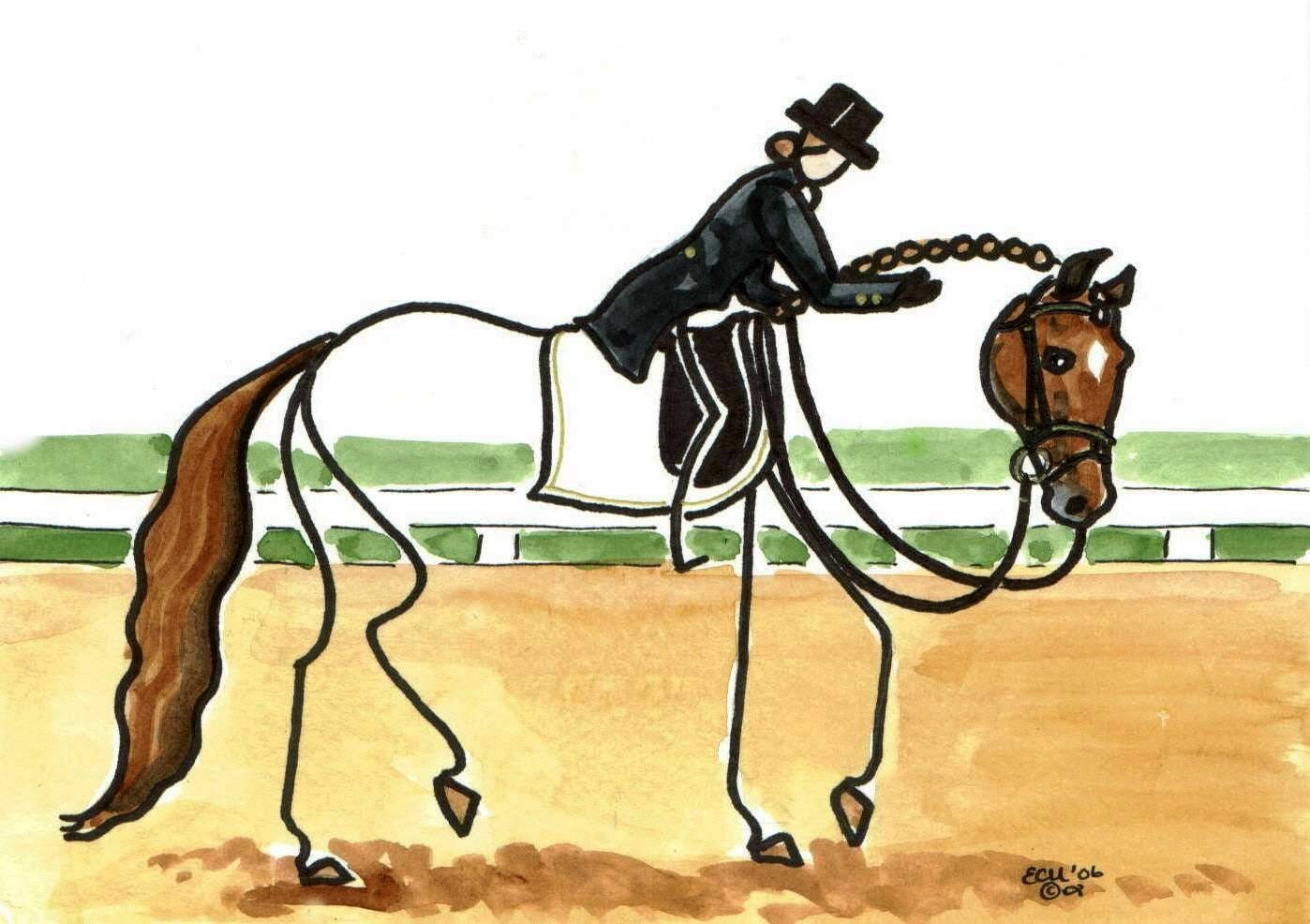 STICK Horse Art Good Job Dressage well done PAT neck Etsy