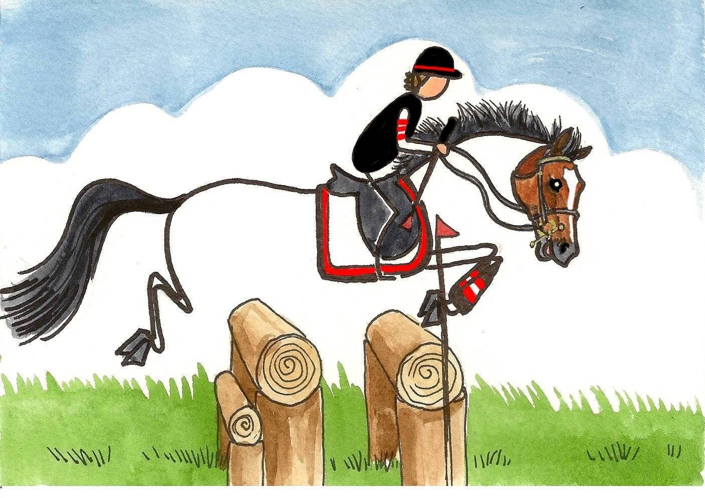 ORIGINAL STICK HORSE art Happy Log Oxer Sweet Pony Etsy