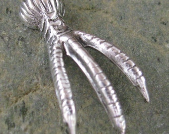 6 Antique Silver Steampunk Avian Bird Claw Talon Large 1264