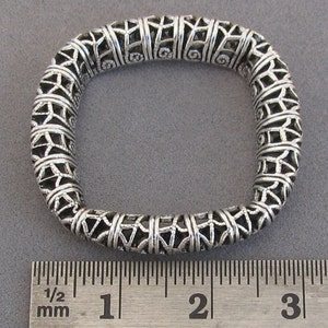 Filigree Ring Link Connector in Antique Silver 31mm Jewelry finding 1355 1 piece image 4