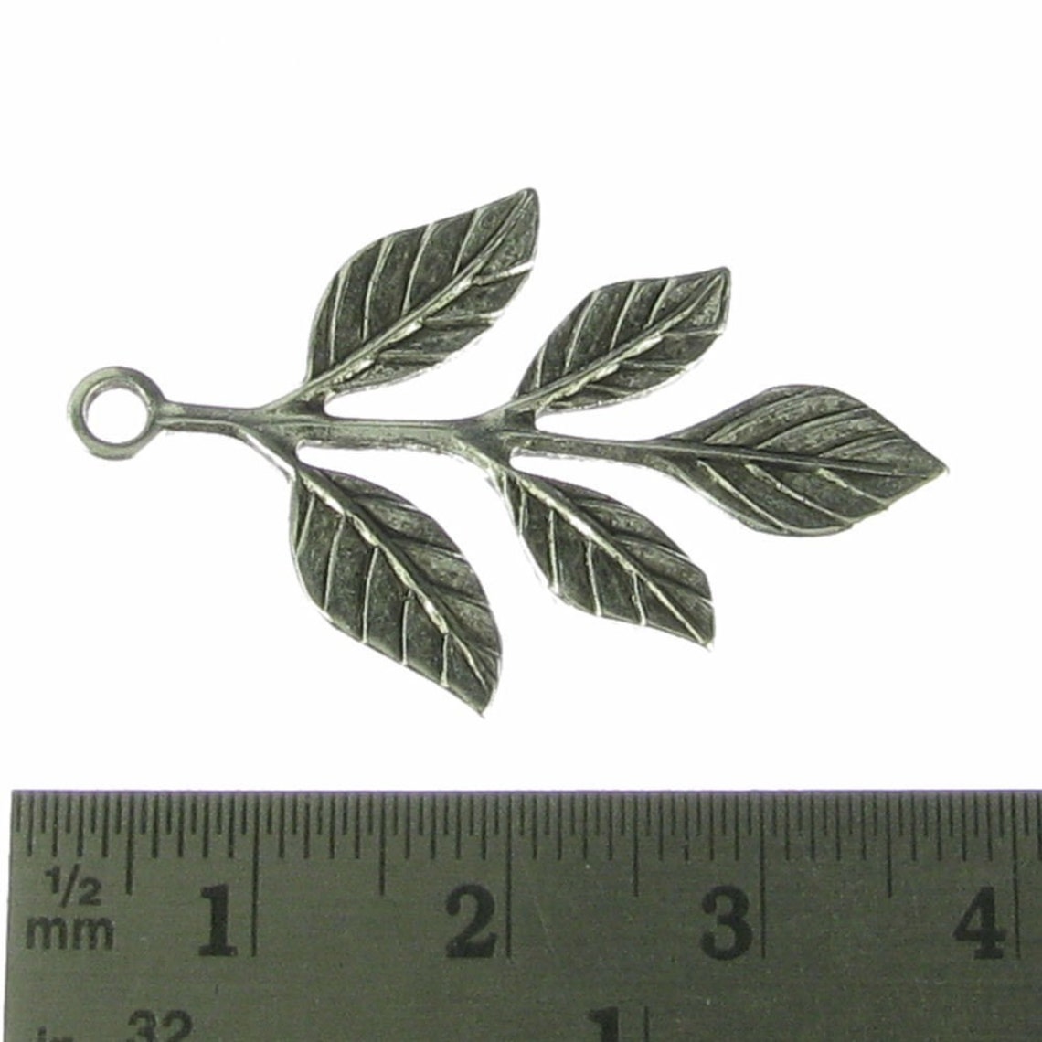 6 Bronze Patina Leaf Charm Drop Botanical Jewelry Finding 866 - Etsy