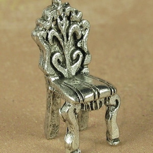 6 Antique Silver Chair Charm Pendant Jewelry Finding 1110