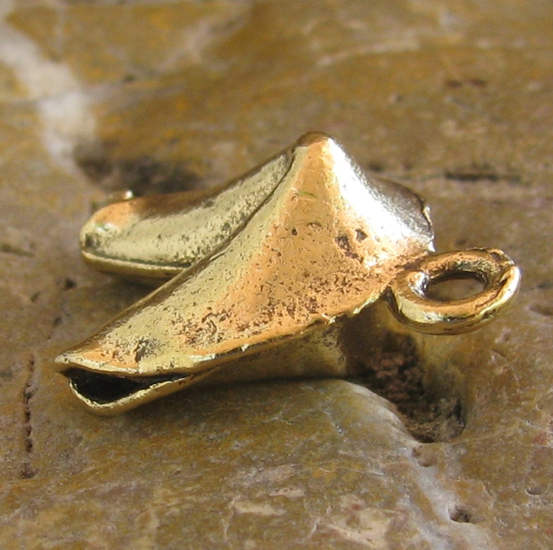 6 Antique Gold Fortune Cookie Charms Jewelry Findings 1060 - Etsy