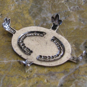 Oval Settings for 25x18 Stones Antique Silver 930 - 6 pieces