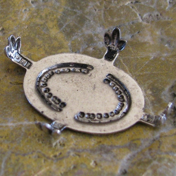 Oval Settings for 25x18 Stones Antique Silver 930 - 6 pieces