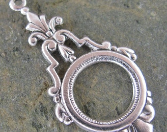 6 Antique Silver Earring Art Deco Drop Jewelry Finding 662