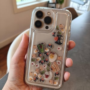 Customizable Shaker Phone Case: Jellycat Style Charms, Foodie Gift