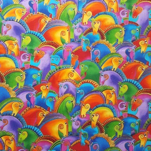 Laurel Burch Mythical Horses, Horse Lovers, Equestrian, OOP, BTHY(by the half yard)