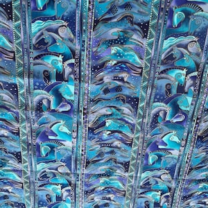 Laurel Burch Fabric Mythical Horses fabric, Clothworks fabric, Rare, OOP, BTHY (sold by the half yard)