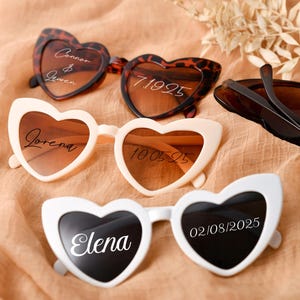 Personalized heart shaped glasses,Custom Bridal Party Heart Shaped Sunglasses,Party Souvenirs,Personalised Bridesmaid Gifts