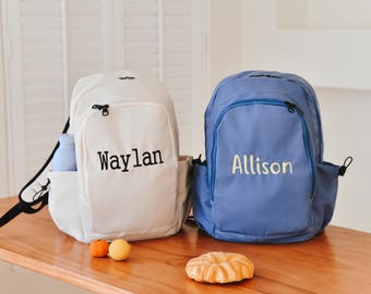 Mochila escolar personalizada con bordado personalizable - Mochila escolar infantil y pañalera para niños pequeños