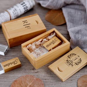 Custom Personalized Wooden Crystal USB Drive - Ideal Bridesmaids, Groomsmen &  Man Wedding Keepsake