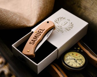 Custom Engraved Pocket Knife - Unique Father’s Day, Anniversary & Birthday Gift - Memorable Groomsmen