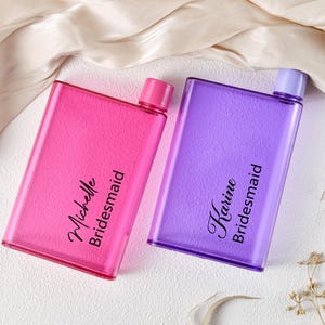 Botella de agua personalizada para dama de honor - Exterior - Viajes - Botella de agua portátil, vaso personalizado de la tribu de la novia - Regalos perfectos para una sola fiesta