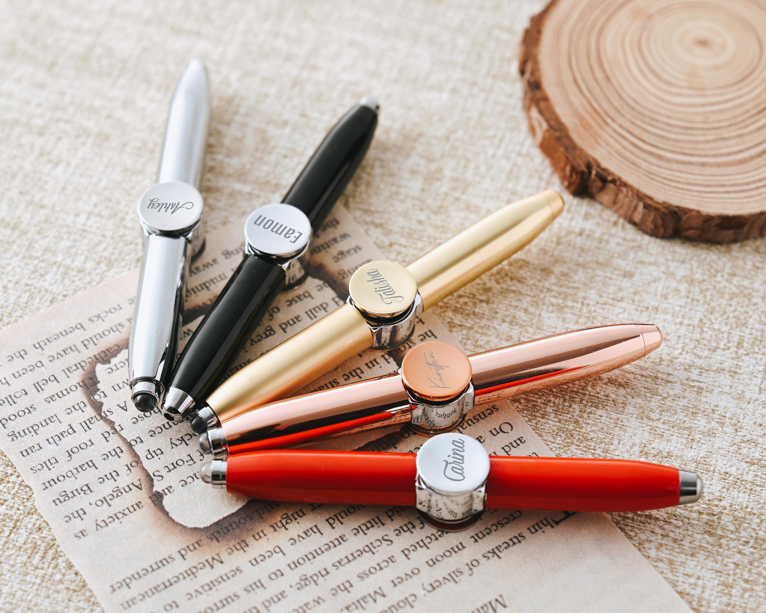 Customizable Light up Spinner Pen,unique Ballpoint Pen With LED Lights ...