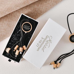 Cables de carga personalizados para padrinos de boda, regalos personalizados para fiestas corporativas, regalos personalizados para padrinos de boda, personalice sus accesorios tecnológicos