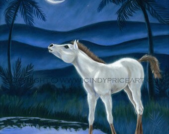 Moonbeam Original Bella Sara pastel artwork created by Cindy Price McMurray