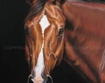 Horse Portrait Print of Pastel painting by Cindy Price McMurray - equine art