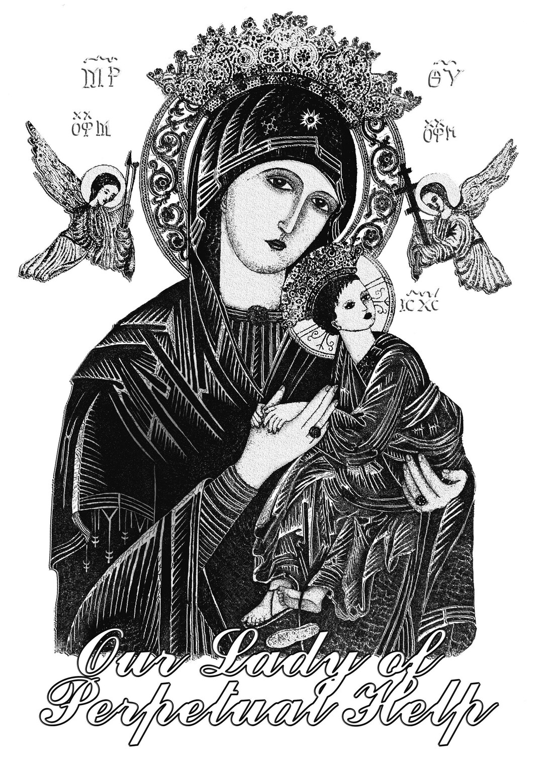 Our Lady of Perpetual Help V1 Poster Print Art Home Wall Decor Catholic ...
