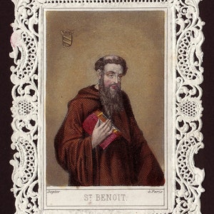 Saint Benoit V1 Poster Print Art Home Wall Decor Catholic Painting
