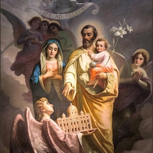 Saint Family V22 Poster Print Art Home Wall Decor Catholic Painting