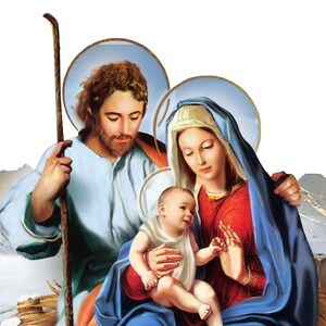 Saint Family V13 Poster Print Art Home Wall Decor Catholic Painting